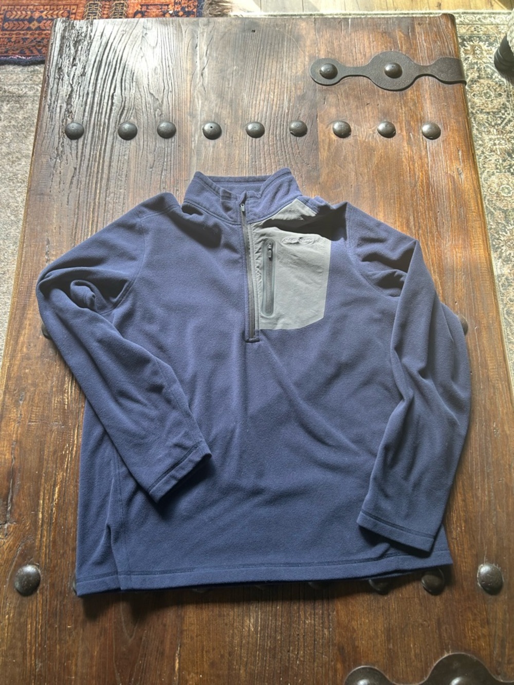 Eddie Bauer Navy Blue Half-Zip Fleece Pullover